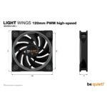 be quiet! Light Wings 120mm ARGB PWM Black 3-Pack