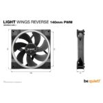 be quiet! Light Wings 140mm PWM Reverse Black Fan 14cm 1pc