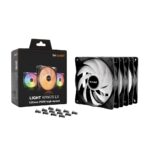 be quiet! LIGHT WINGS LX 120mm PWM High Speed 3-Pack Black Case Fans