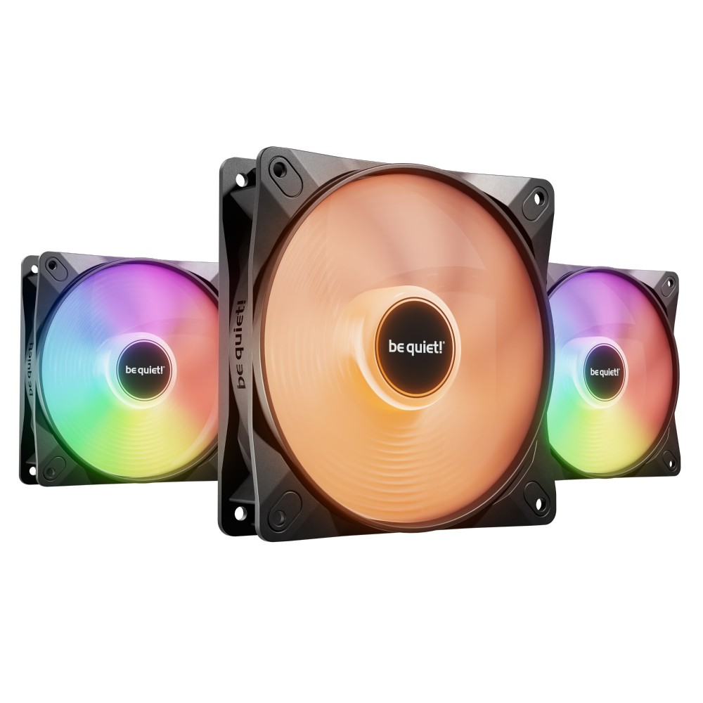 be quiet! LIGHT WINGS LX 120mm PWM High Speed 3-Pack Black Case Fans