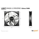 be quiet! Light Wings LX 120mm PWM Reverse Black Fan