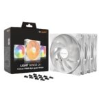 be quiet! LIGHT WINGS LX 140mm PWM High Speed 3-Pack White Case Fans