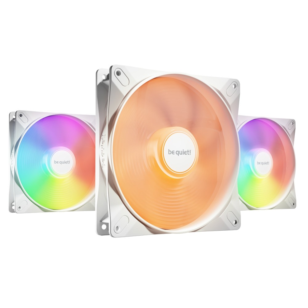 be quiet! LIGHT WINGS LX 140mm PWM High Speed 3-Pack White Case Fans