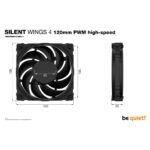 be quiet! SILENT WINGS 4 120mm PWM High-Speed Black 12cm Fan