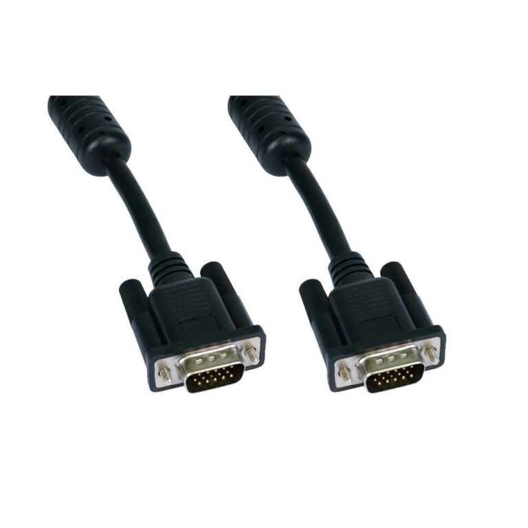 Cables Direct 3m SVGA VGA Cable Black Chrome
