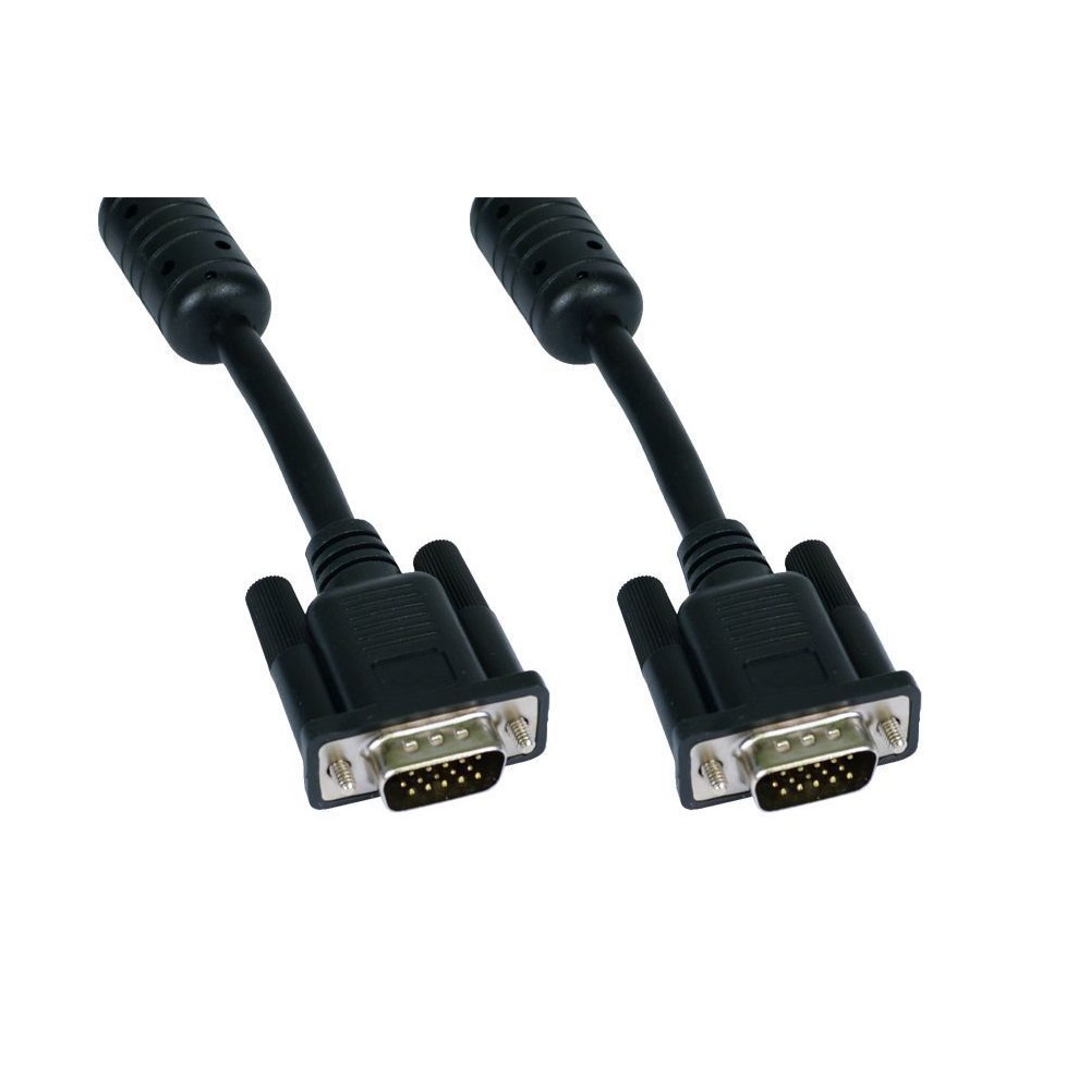 Cables Direct 3m SVGA VGA Cable Black Chrome