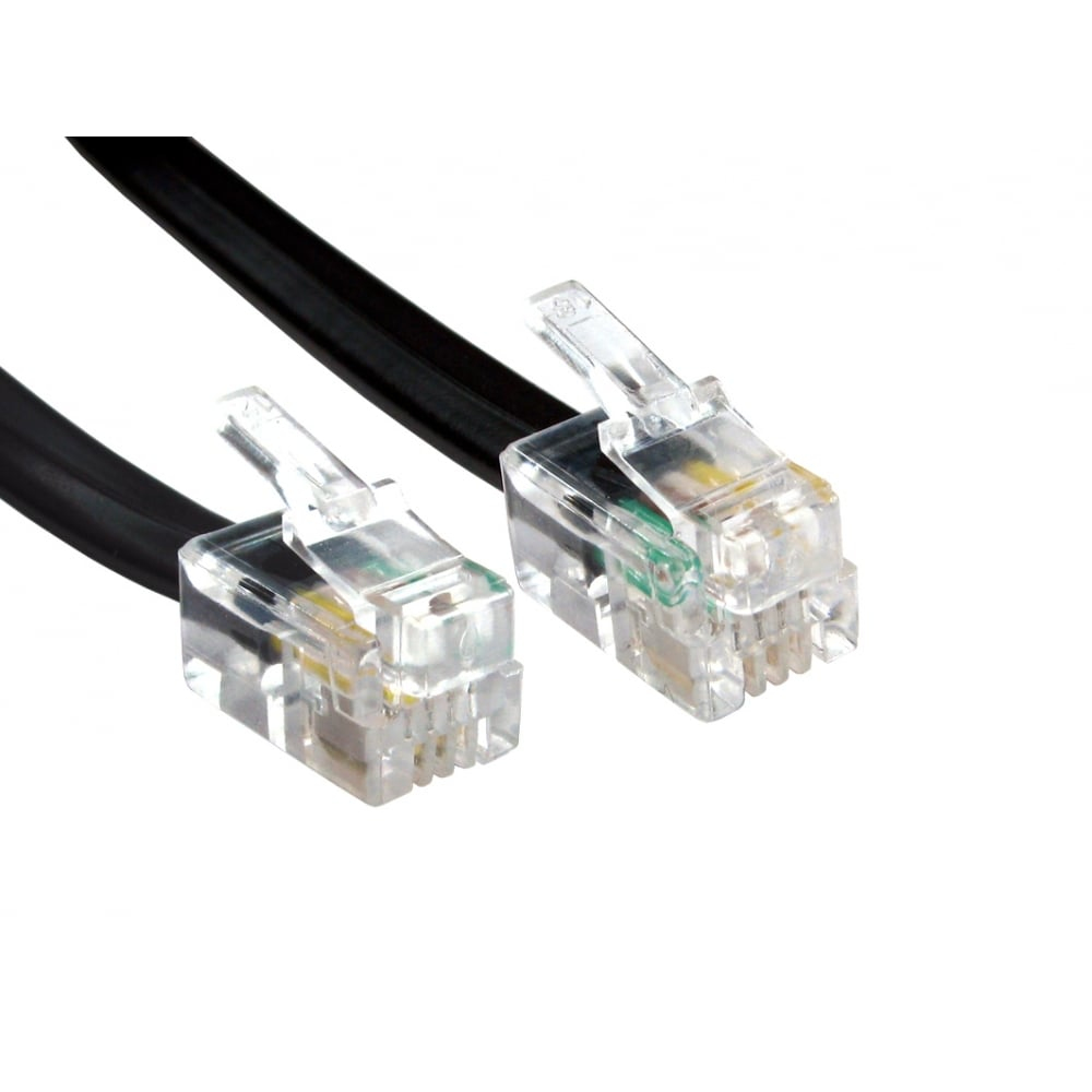 Cables Direct 88BCD-102K 2m Black Telephone Cable