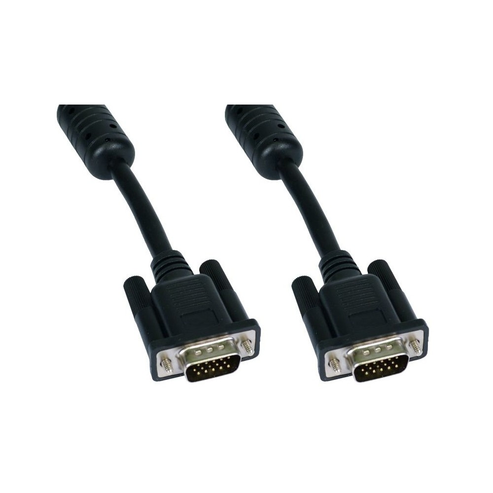 Cables Direct SVGA Cable, 2m, Male-Male, Black