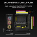 Corsair 3200D RS ARGB Mid-Tower Case - Black Smoke