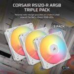 Corsair RS120-R ARGB 120mm White 3-Pack Case Fan