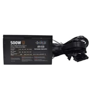 CRONUS 500W Eco PSU, 80 PLUS Bronze, Non-Modular, Flat Black Cables