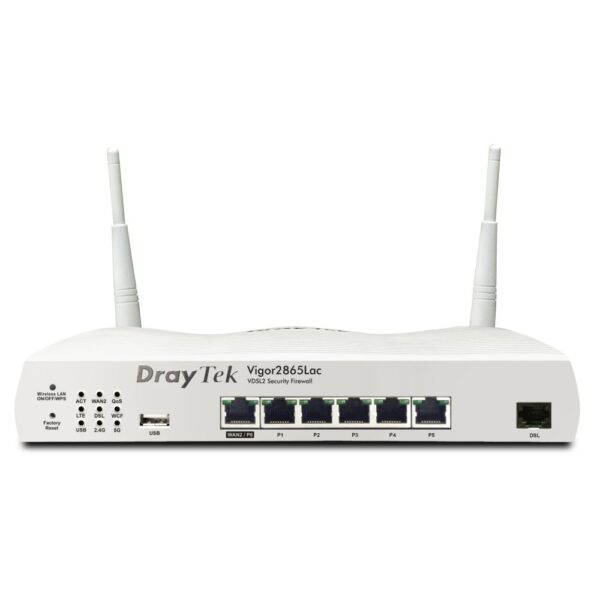 DrayTek V2865LAC 4G LTE Dual-Band Wireless Router Gigabit Ethernet Grey