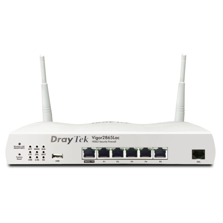 DrayTek V2865LAC 4G LTE Dual-Band Wireless Router Gigabit Ethernet Grey