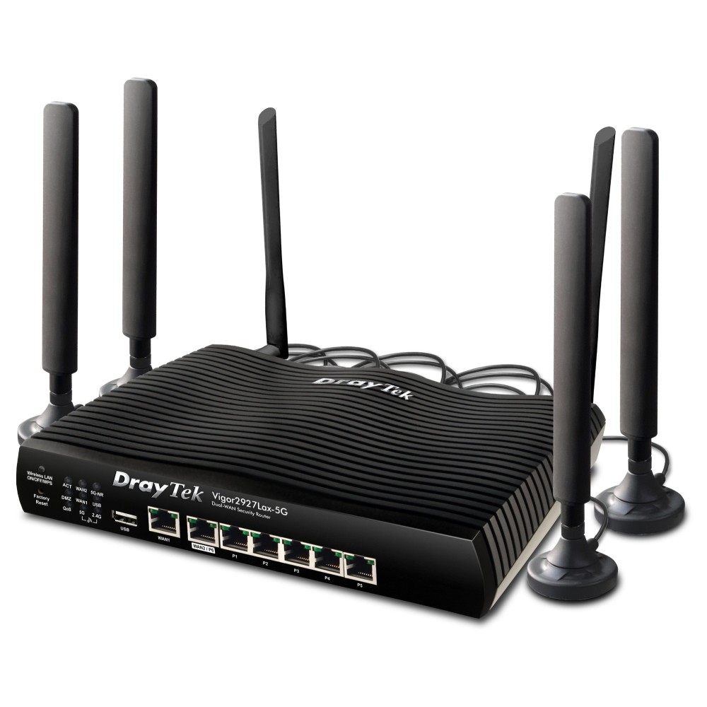 DrayTek V2927LAX-5G-K Wireless Router - Dual-Band Wi-Fi 6 (2.4 GHz / 5 GHz)