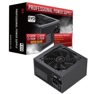 EVO LABS BR500-12BL 500W PSU, Non-Modular, 80 Plus, ATX