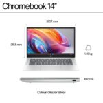 HP Chromebook 14a-nf0002na N100 14" HD 4GB 128GB eUFS Wi-Fi 6E ChromeOS Silver