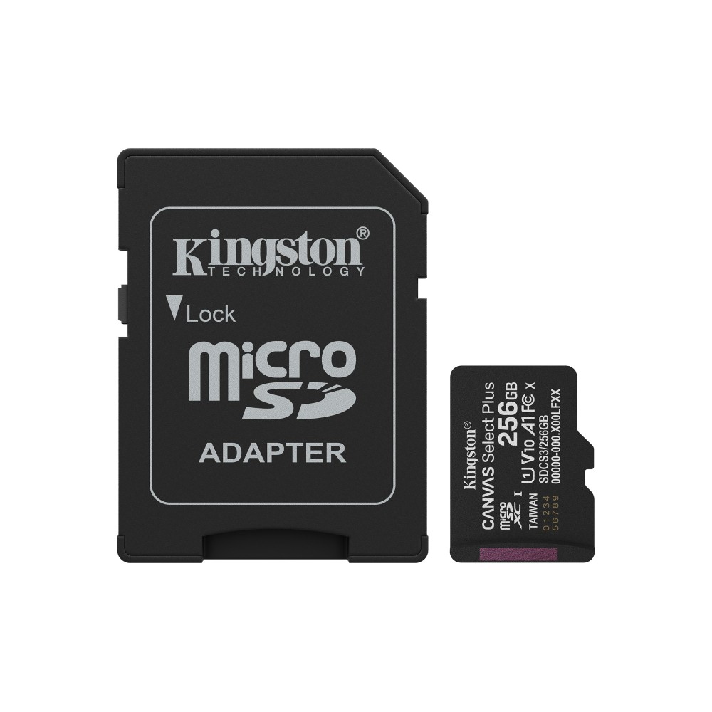 Kingston 256GB Canvas Select Plus microSDXC A1 + Adapter