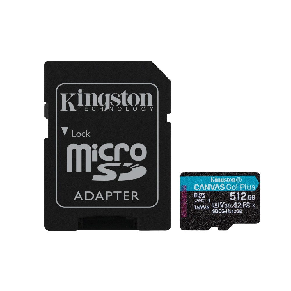 Kingston Canvas Go Plus 512GB microSDXC A2 V30 + Adapter