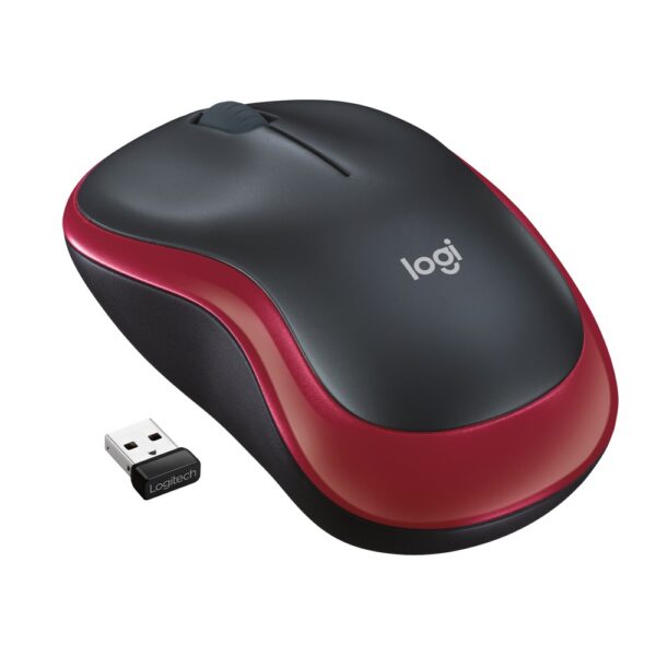 Logitech M185 Wireless Mouse - Red