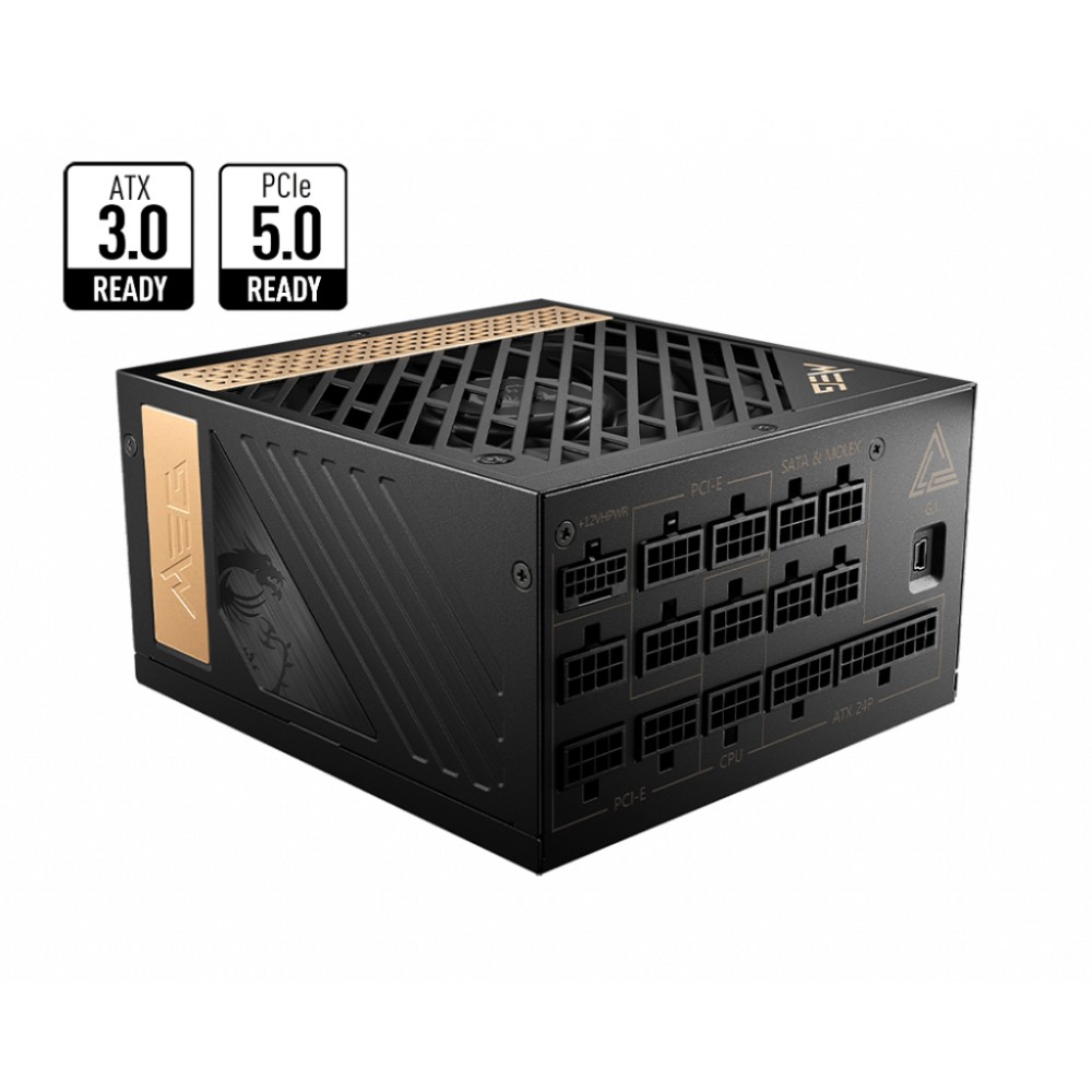 MSI MEG AI1300P 1300W ATX 3.0 PCIe 5.0 PSU Black
