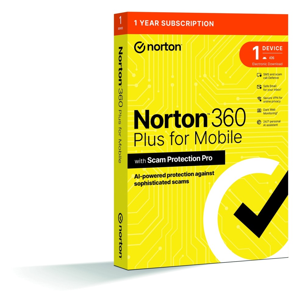 Norton 360 Plus 1 Device 1 Year - VPN, Password Manager, Dark Web Monitoring
