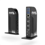 Plugable 4K USB-C Docking Station Triple Monitor, 100W PD, Thunderbolt 3/4, HDMI & DisplayPort, Windows/Mac
