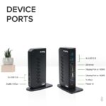 Plugable USB 3.0 & USB-C Dual 4K Docking Station - DisplayPort, HDMI, Gigabit Ethernet, Audio, 6x USB
