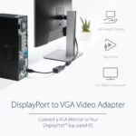 StarTech.com Active DisplayPort to VGA Adapter - 1080p - Latching DP Dongle
