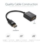 StarTech.com Active DisplayPort to VGA Adapter - 1080p - Latching DP Dongle