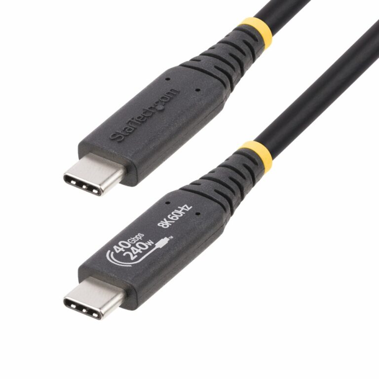 StarTech.com USB4 Cable 1m USB-C 40Gbps 240W PD 3.1 EPR 8K 60Hz
