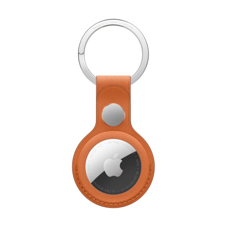 Apple AirTag FineWoven Key Ring - Fox Orange