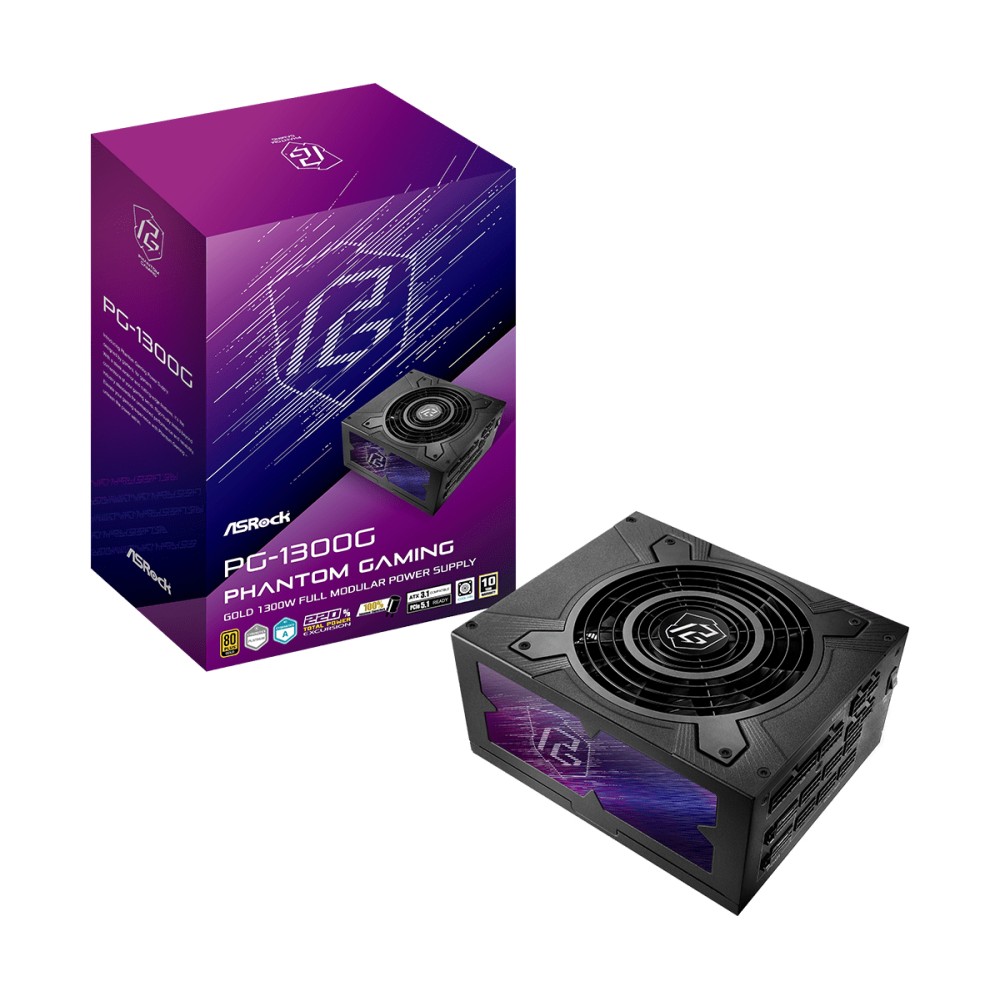Asrock PG-1300G 1300W ATX PSU Black 20+4 Pin