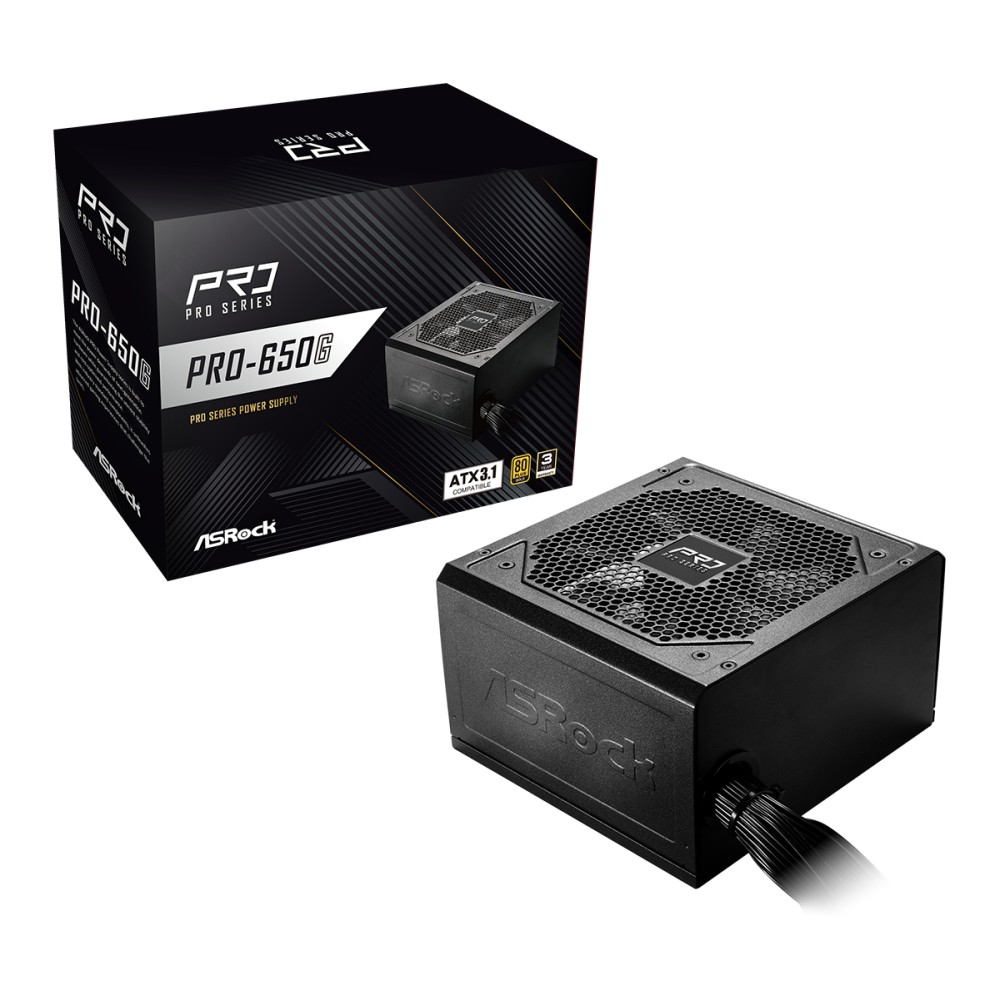 Asrock PRO-650G 650W ATX PSU Black