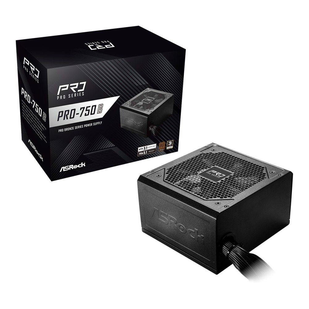 Asrock PRO-750B 750W ATX PSU Black