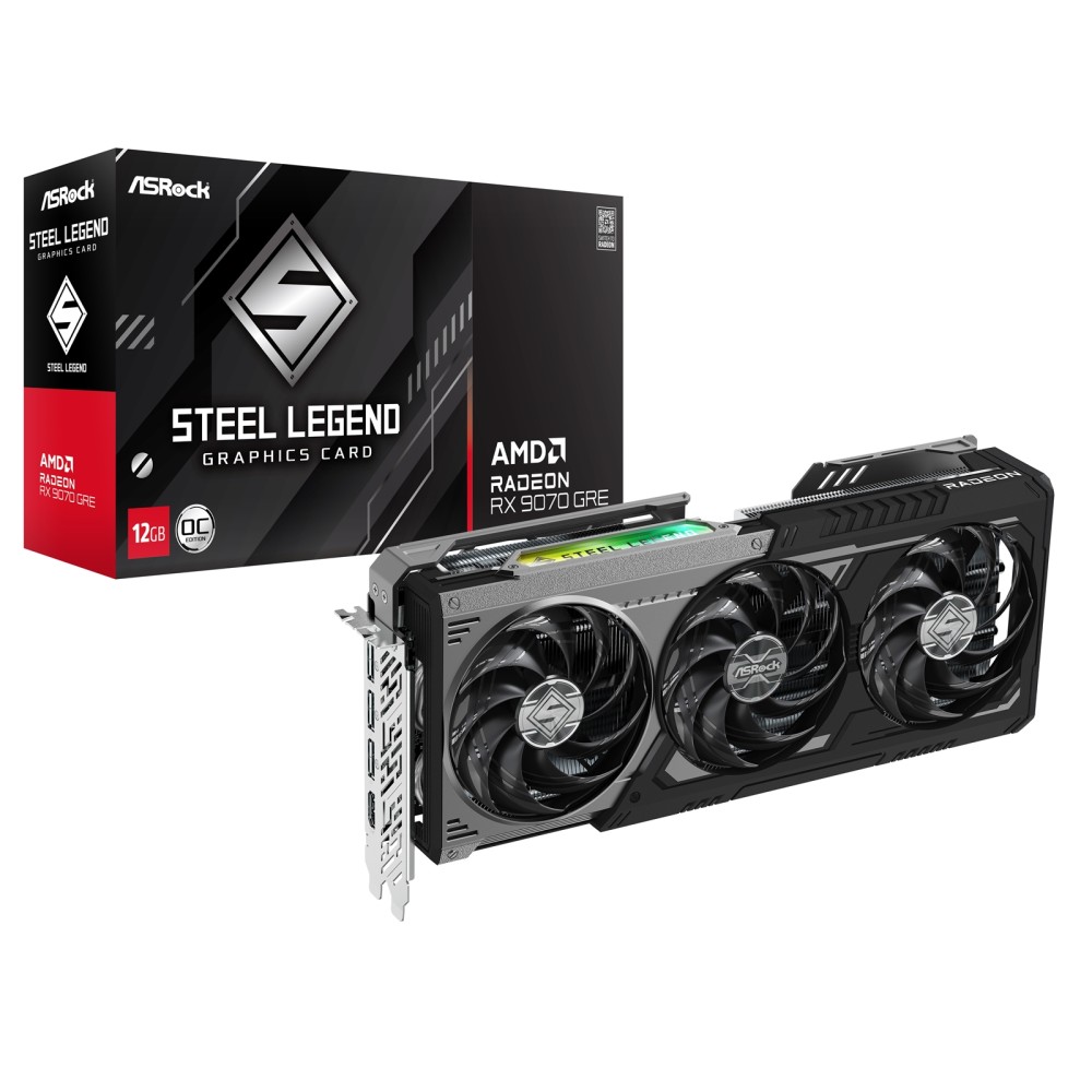 Asrock Radeon RX 9070 Steel Legend Dark OC 12GB GDDR6