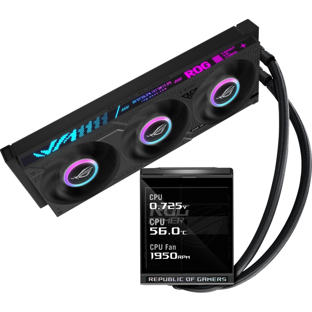 ASUS ROG Strix LC IV 360 ARGB LCD Liquid Cooler Black ASUS ROG Strix LC IV 360 ARGB LCD Liquid Cooler Black