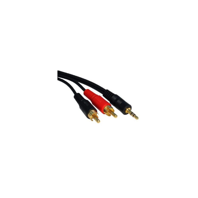 Cables Direct 3.5mm to 2x RCA Audio Cable, 2m, Black
