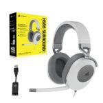 Corsair HS65 SURROUND Wired Gaming Headset - White