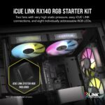 Corsair iCUE LINK RX140 RGB 14cm Case Fan - 2 Pack, Black
