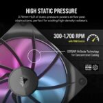 Corsair iCUE LINK RX140 RGB 14cm Case Fan - 2 Pack, Black