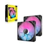 Corsair iCUE LINK RX140 RGB 14cm Case Fan - 2 Pack, Black