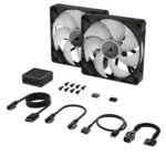 Corsair iCUE LINK RX140 RGB 14cm Case Fan - 2 Pack, Black