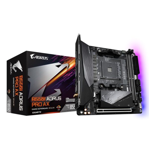 GIGABYTE B550I AORUS PRO AX Motherboard - AM4, B550, DDR4, Wi-Fi 6E