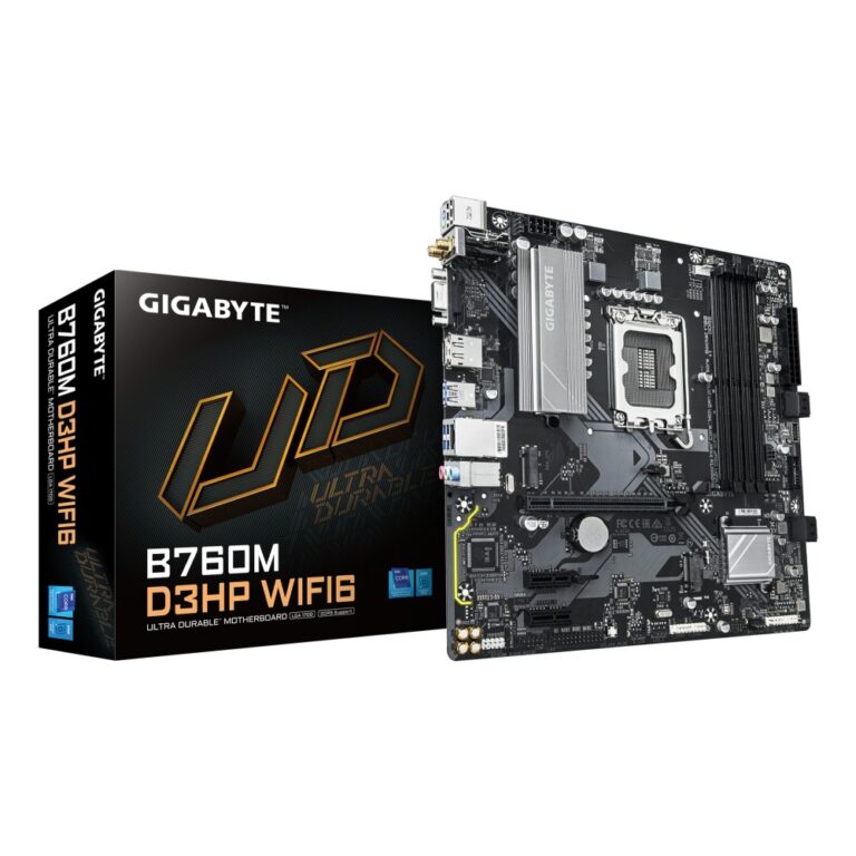GIGABYTE B760M D3HP WIFI6 Motherboard - LGA1700, DDR5, Wi-Fi 6
