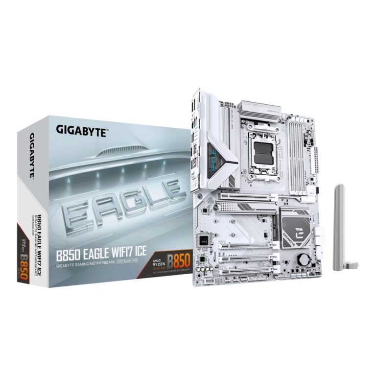 GIGABYTE B850 EAGLE WIFI7 ICE Motherboard - AM5, DDR5, PCIe 5.0
