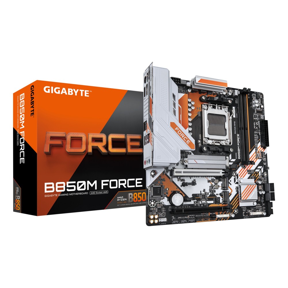 GIGABYTE B850M FORCE Motherboard - AM5, B850, mATX, DDR5 GIGABYTE B850M FORCE Motherboard - AM5, B850, mATX, DDR5