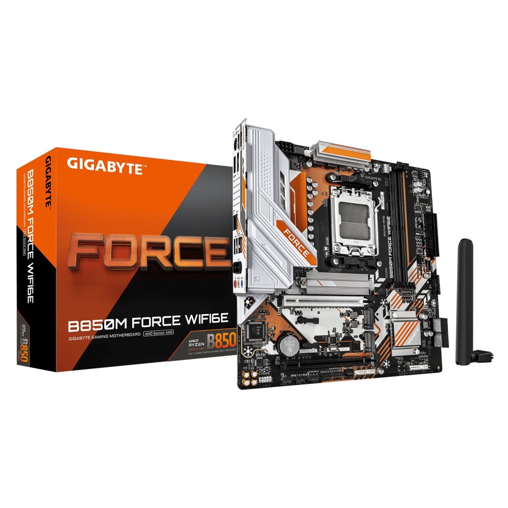 Gigabyte B850M FORCE WIFI6E AM5 mATX DDR5 Motherboard Gigabyte B850M FORCE WIFI6E AM5 mATX DDR5 Motherboard