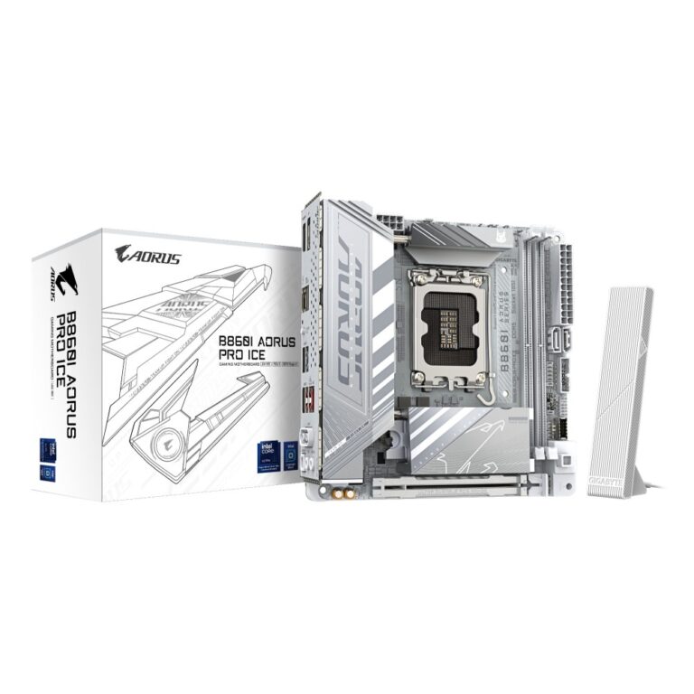 GIGABYTE B860I AORUS PRO ICE Motherboard - LGA1851, DDR5, Wi-Fi 7