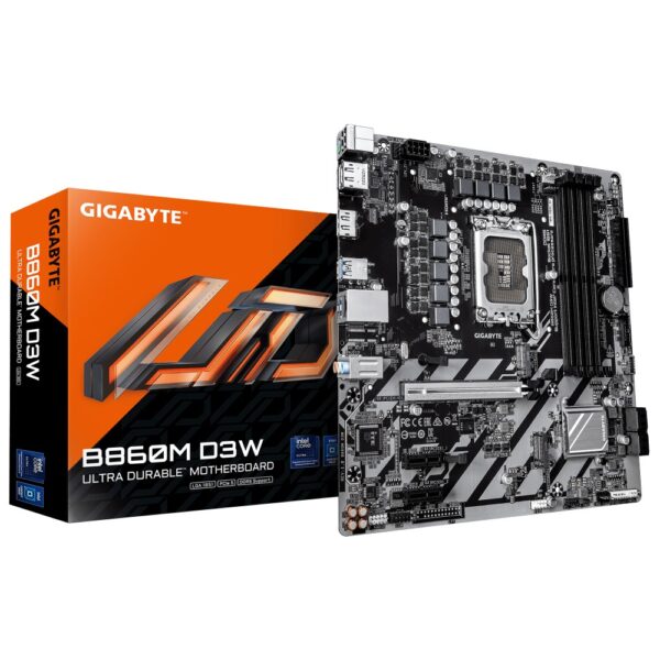 GIGABYTE B860M D3W Motherboard - Intel Core Ultra, DDR5, 2x M.2
