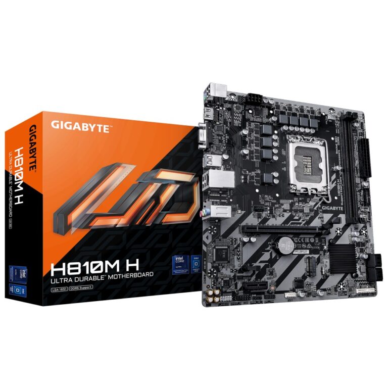 GIGABYTE H810M H Motherboard - LGA1851, DDR5, 1GbE LAN